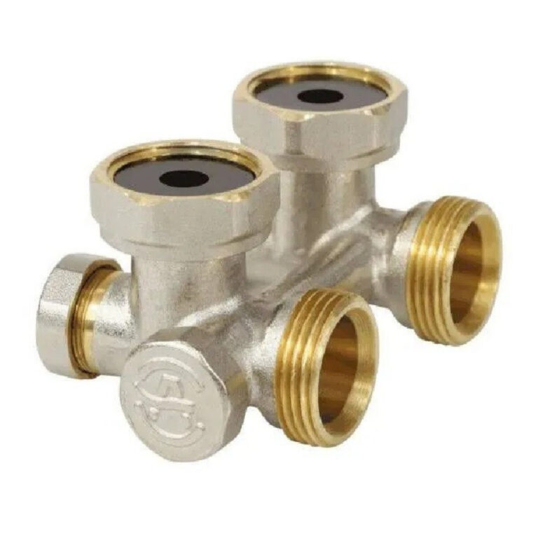 Узел нижнего подключения 3/4"х3/4" ПУ однотр. сист. угловой Aquasfera 5015-01
