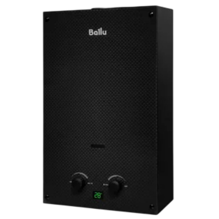 Газовый проточный водонагреватель  Ballu GWH 10 Fiery Glass Carbon