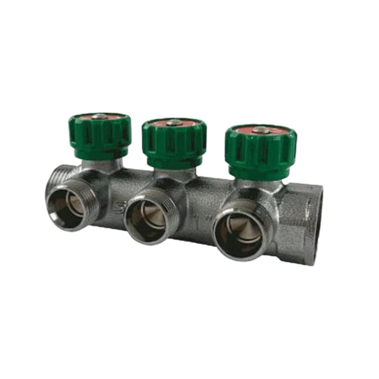 Коллектор латунь 1" х 3/4" ЕК (2 выхода с регулировочными вентилями) SantechSystems