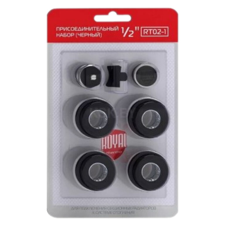 Комплект для радиатора Royal Thermo 1/2" черный