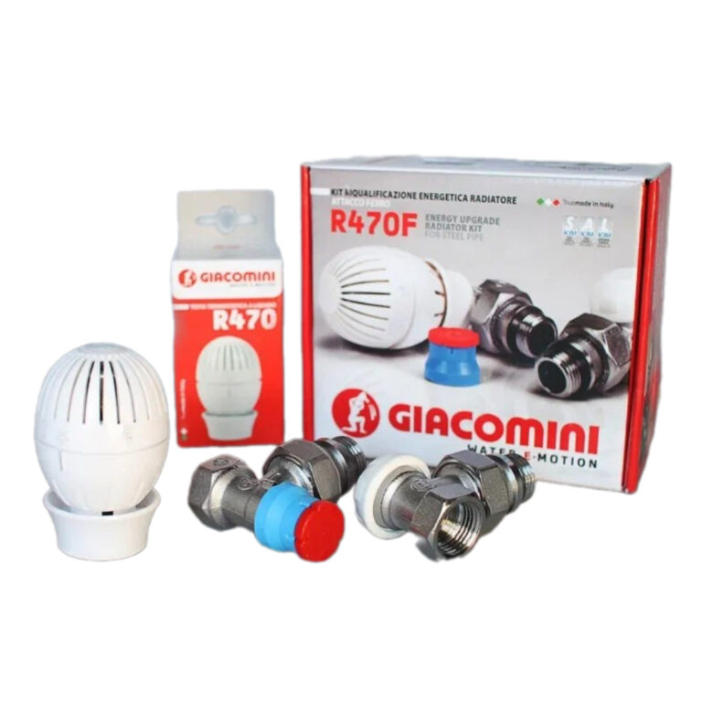 Комплект термостатический угловой осевой 1/2" GIACOMINI R470FX023