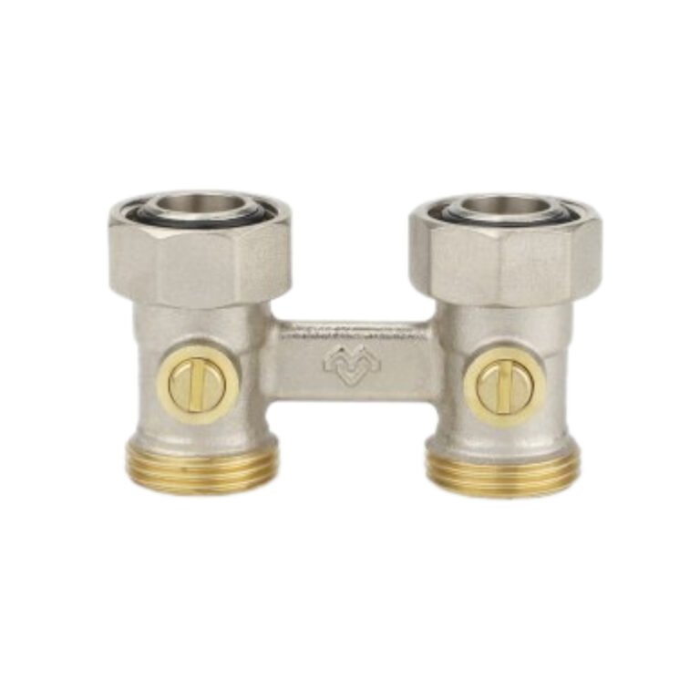 Узел нижнего подключения сдвоенный прямой евроконус 3/4"ЕКx3/4"ЕК Varmega VM14111