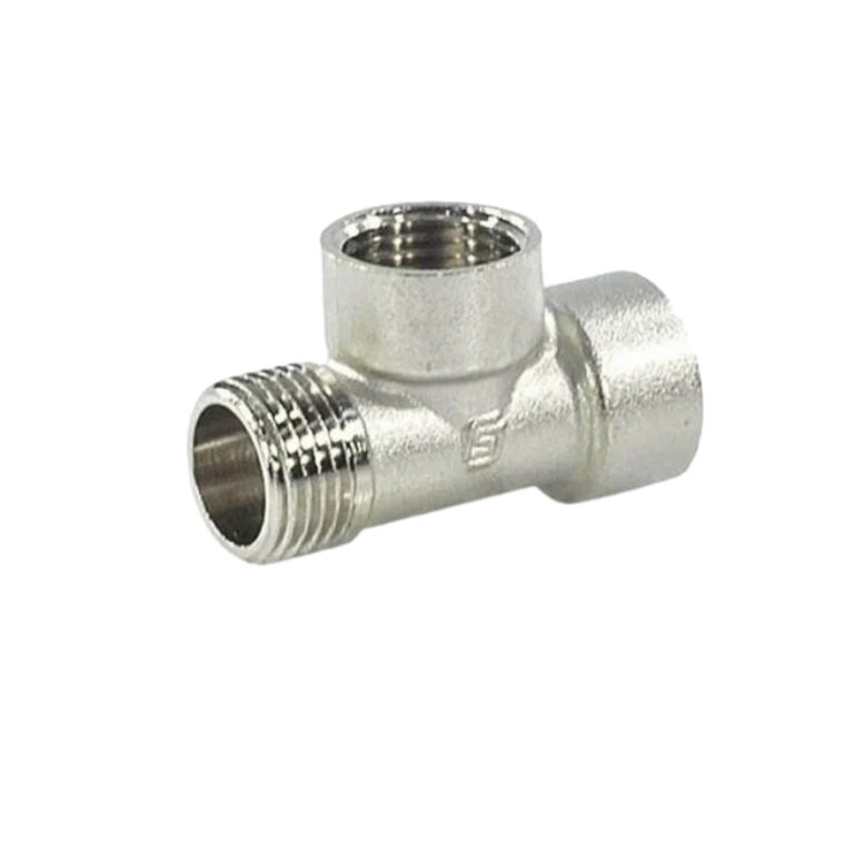 Тройник   1/2" г/г/ш SantechSystems никель