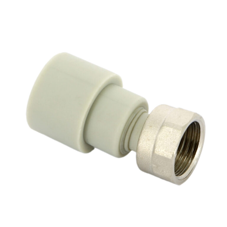 Муфта  20-1/2 ПП (серый) с накидной гайкой Tebo/Ever Plast